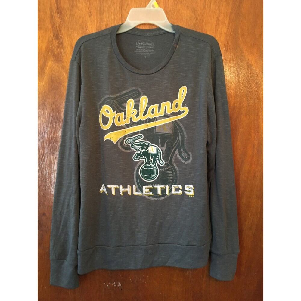 Oakland Athletics A’s Womens Gray Long Sleeve Sweater Small Stomper